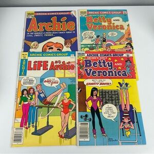 Archie Comics and Betty and Veronica Comics vintage bundle of four comics